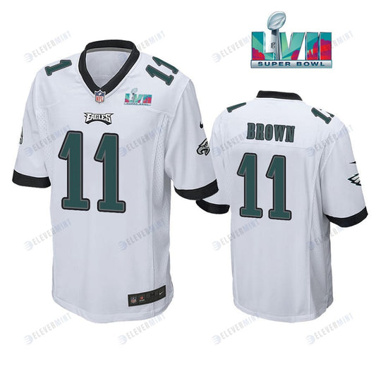 A.J. Brown 11 Philadelphia Eagles Super Bowl LVII Game Player Men Jersey - White